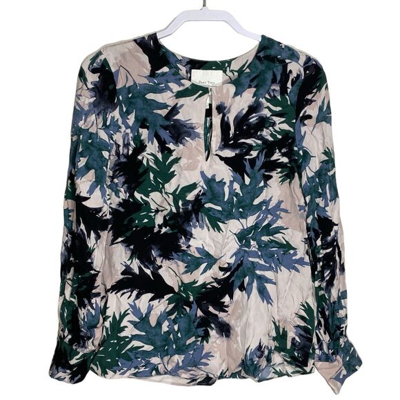 Part Two Copenhagen Top Womens M EU 36 Keyhole Floral Long Sleeve Boho Peasant - Picture 2 of 7